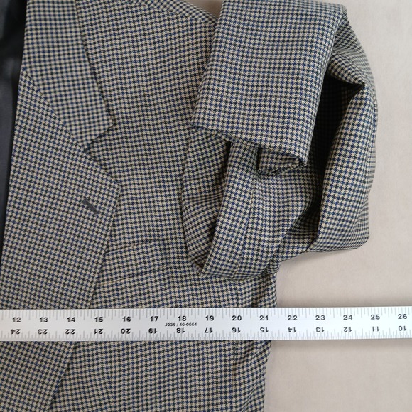 Oscar De La Renta 42L Mens Sport Coat Blazer Jacket 21x33 Tall Long Defect Wool - Picture 7 of 16